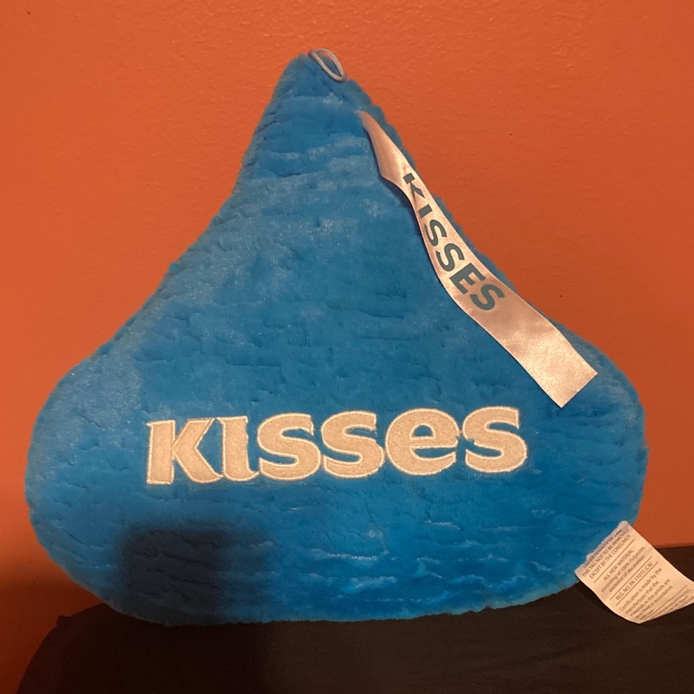 Kisses Blue Pillow